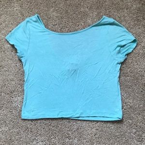 Mandee Blue Crop Top